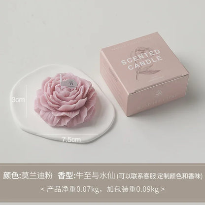 3D Peony Scented Candle – Creative Flower‑Shaped Aromatherapy Gift