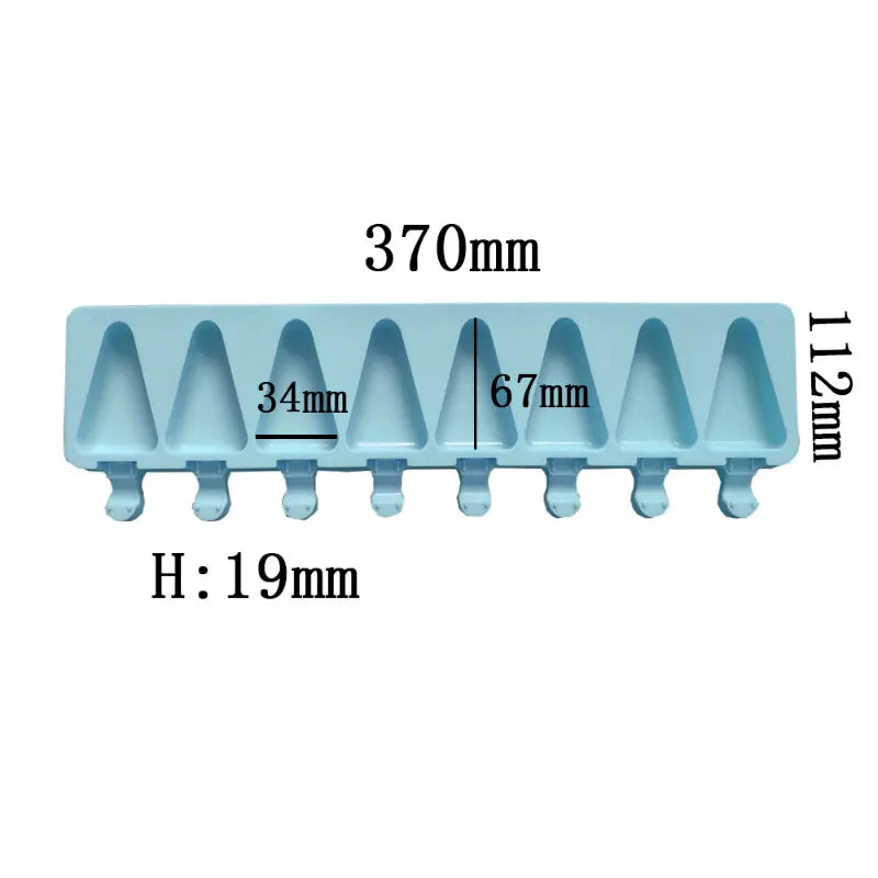8 Cavities Triangle Silicone Ice Cream Mold DIY Geometry Chocolate Cake Candy Jelly Ice Baking Mould Soap Candle Making Set Gift