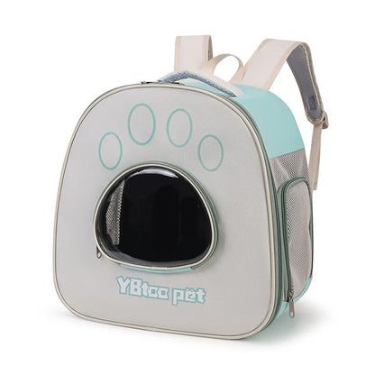 Cat backpack, outing schoolbag, double-shoulder pet bag, cat for travel, dog and cat supplies, transparent large-capacity portab