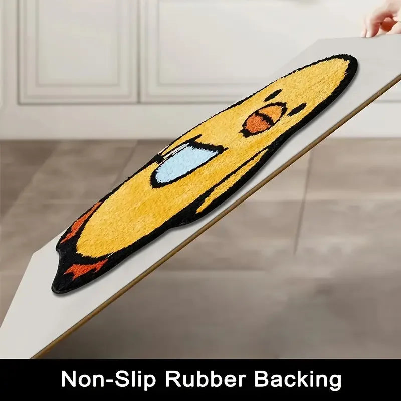Cute Duck Machine‑Washable Floor Mat for Bedroom & Living Room Décor
