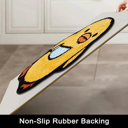 Cute Duck Machine‑Washable Floor Mat for Bedroom & Living Room Décor