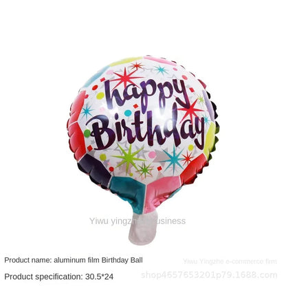 New 10 Inch Round Love Shape English Aluminum Film Balloon New Year's Birthday Valentine's Day Party Wedding Room Decoration