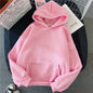 Solid Hoodie Comfortable Stretch Sweatshirts Loose Pocket Female Pullovers