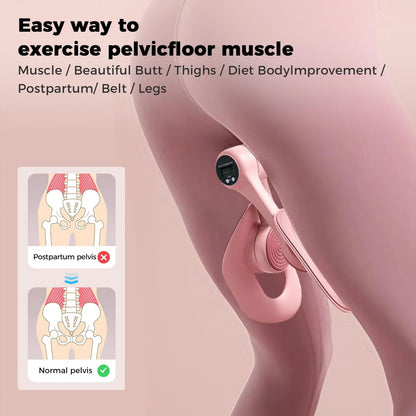 Women Postpartum Repair Pelvic Floor Muscle Leg Clamps Trainer LED Counted Exerciser Beauty Leg Convenient Fitness Equipment
