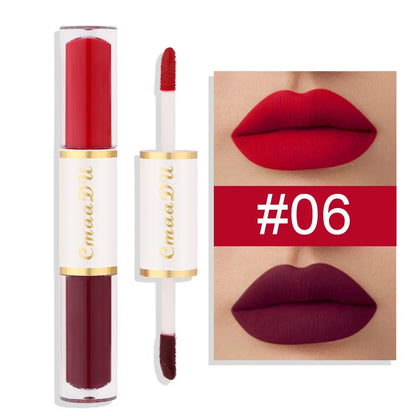 5 In 1 Matte Lipstick Kit Combo Strip Velvet Sexy Red Lip Tint Non-stick Cup Lip Gloss Lip Oil Makeup Lips Cosmetic Set