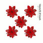 Christmas Glitter Artificial Flowers Tree Hanging Ornaments