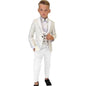 Classic Boy's Suit Set 3 Pieces Paisley Long Sleeves Formal Tuxedo For Kids From 3 to 14 Years (Wedding Flower Boy)