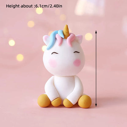 9‑Piece Unicorn Rainbow Cake Topper Set – Unicorn, Clouds, Stars & Happy Birthday Decorations for Girls’ First Birthday Party