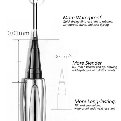 2Point Wild Eyebrow Pencil Long Lasting Easy To Grip Eyebrow Tattoo Waterproof Thin Liquid Lying Silkworm Brow Pen Korean Makeup
