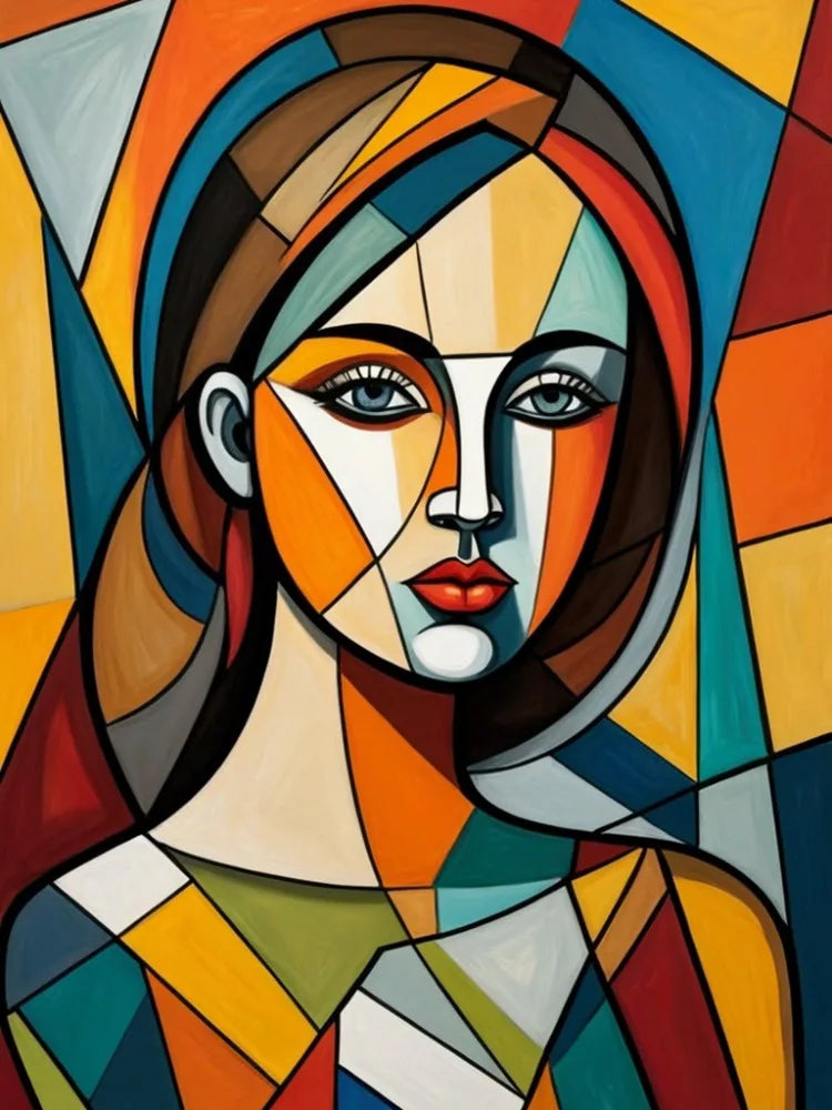 Abstract Pearl Girl Diamond Art – DIY Diamond Painting Mosaic, Handmade Embroidery Wall Décor