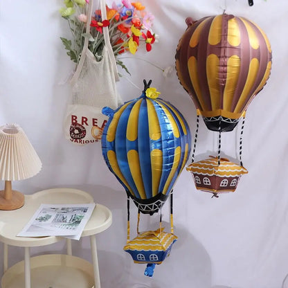 4D Hot Air Balloon Decorations Aluminum Film Balloons for Birthday Baby Shower Wedding Valentine's Day