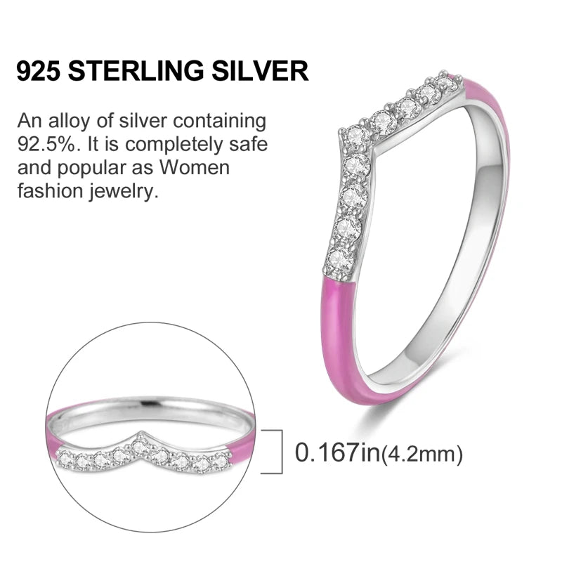 925 Sterling Silver Ring – Colorful Cubic Zirconia Women’s Wedding & Engagement Jewelry