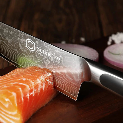 Sunnecko Damascus Chef Knife Set – 1–7 PCS High Carbon VG10 Steel Ultra‑Sharp Kitchen Knives