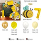Cute Bee 32‑Inch Gold Number Balloon Garland Set for Kids’ Parties