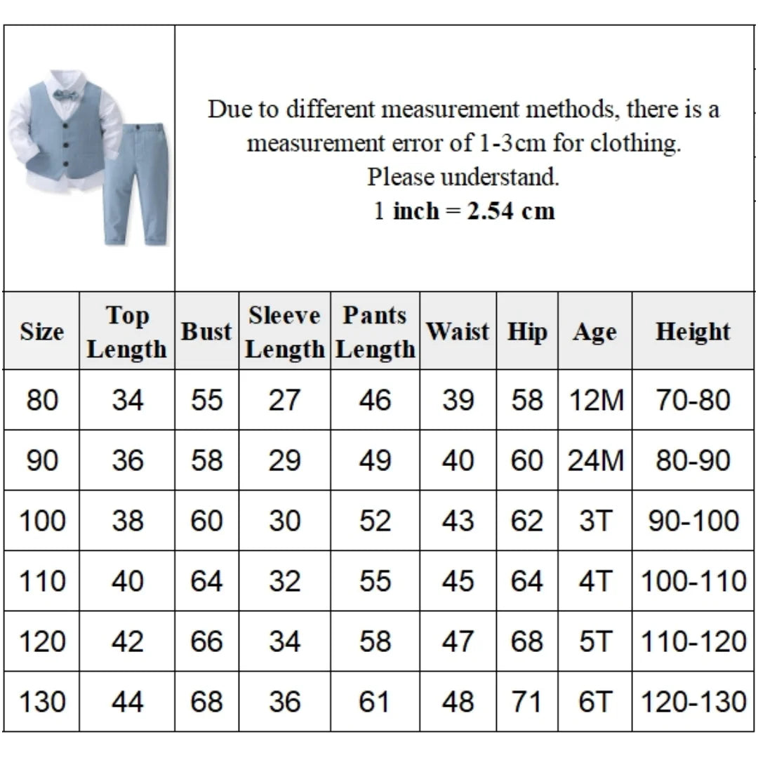 Boy Set Solid Vest Suit