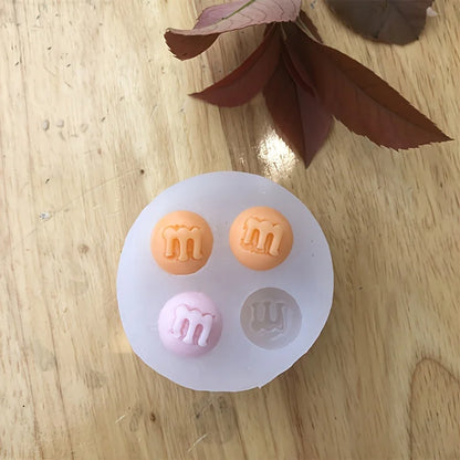 1 piece, mini M-bean silicone mold, sugar flipping cake, Perth decorative cake mold