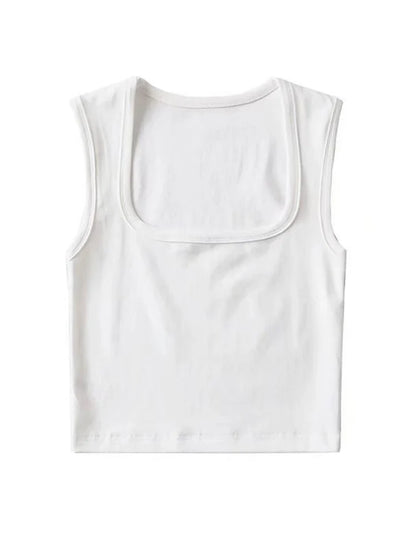 Deep Square Collar Crop Top