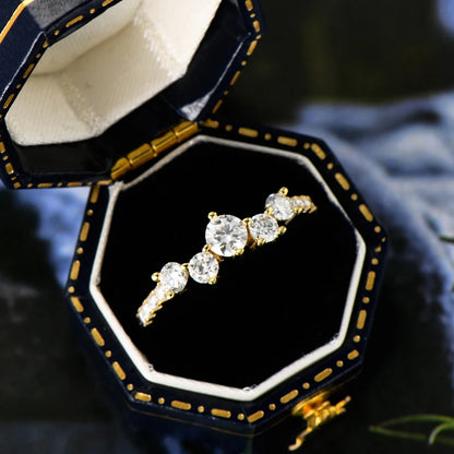 925 Ring Cluster Moissanite Sterling Silver Wedding Engagement Finger Rings Fashion Band for Women Fine Jewelry 925