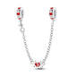 925 Sterling Silver Unique Red Puzzle Heart Dangle Charm Valentine's Day Pendant Fit Original Bracelets Women DIY Jewelry Gift