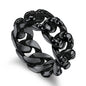 U7 Stainless Steel Big Skull Rings for Man Woman Size 7-14 Cross 3D Skeleton Cuban Chain Celtic Knot Pattern Gothic Punk Jewelry