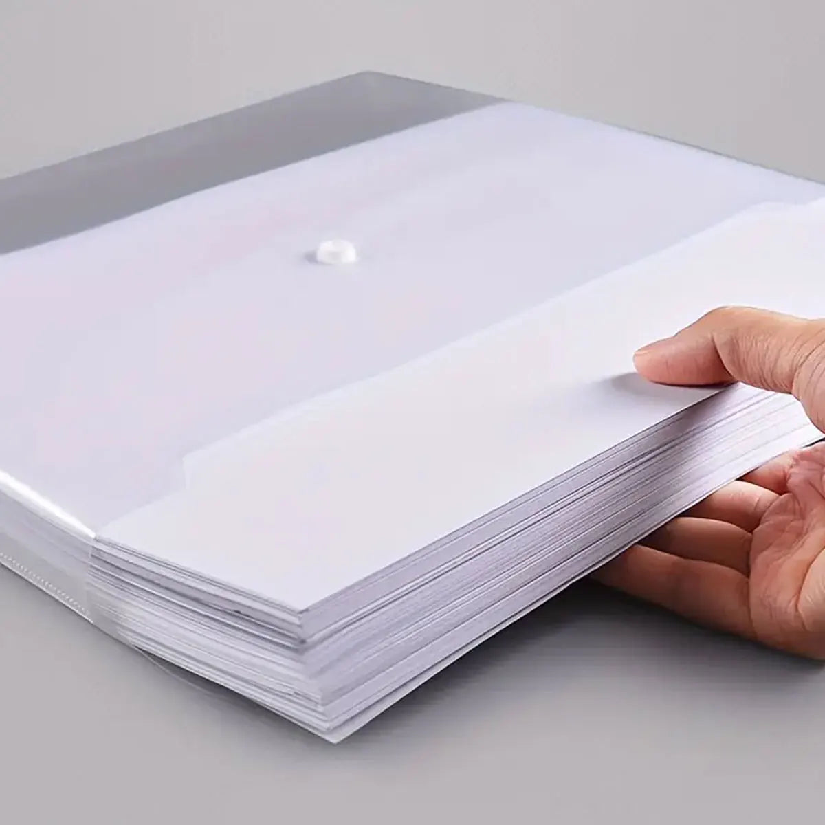 5pcs Plastic Transparent Document Storage Folder  Bag 16C -A4 Paper Size