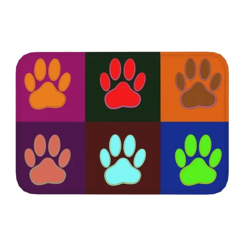 Personalized Paw Prints Dog Doormat Mat Anti-Slip Animal Kitchen Bath Balcony Rug Carpet 40*60cm