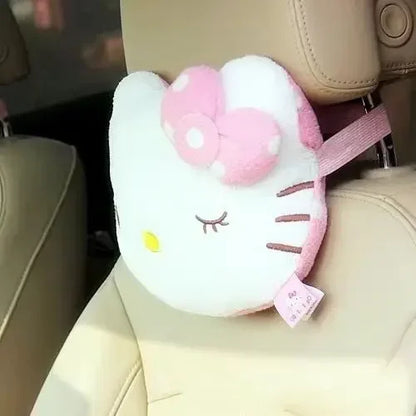 Hello Kitty Sanrio anime cartoon plush pillow cushion creative personalized car headrest neck pillow ornaments jewelry wholesale