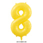 40‑Inch Yellow & White Macaron Daisy Number Foil Balloon
