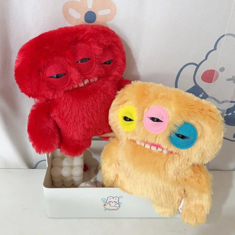 22cm Funny Ugly Teeth Monster Plush Toys Stuffed Anime The Block Monster Plushies Squirm Rainbow Crazy Rabbit Peluche Xmas Gifts