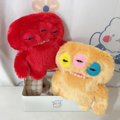 22cm Funny Ugly Teeth Monster Plush Toys Stuffed Anime The Block Monster Plushies Squirm Rainbow Crazy Rabbit Peluche Xmas Gifts