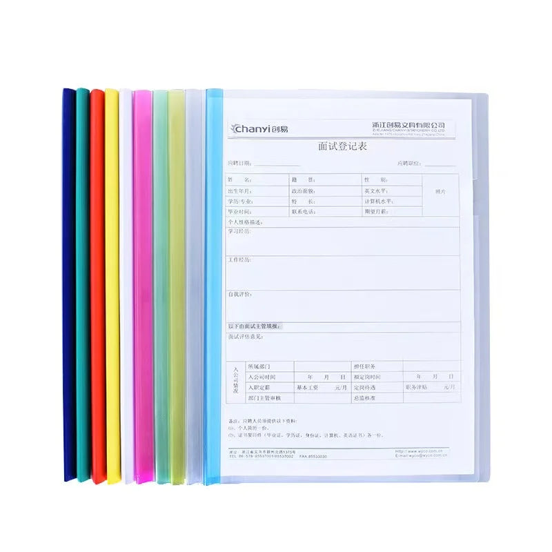 10pcs /A4 File Folder With Draw Rod