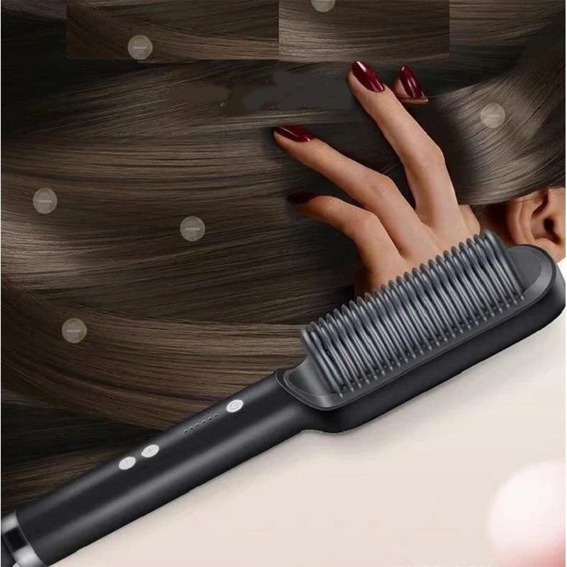 Professional Electric Ceramic Hair Straightener Brush