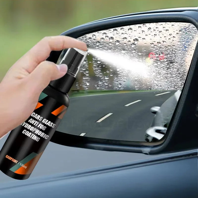 Car Glass Anti-Rain Water Spray Repellent Nano Coating Hydrophobic Waterproof Agent Oil Film Removing Auto Glass Film Agent.