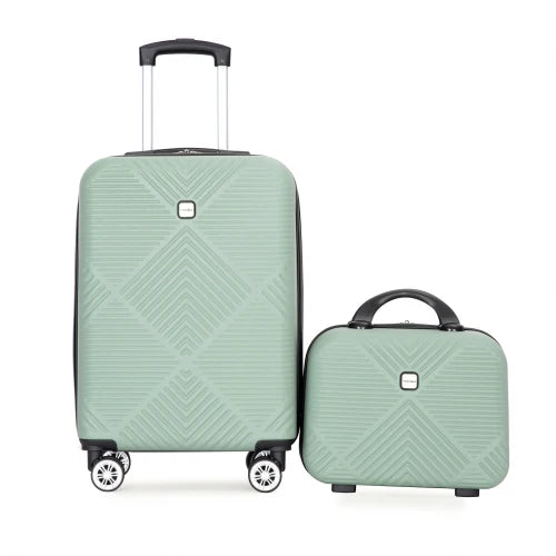 Luggage Sets 2 Piece Suitcase Set ABS Hardside Luggage with Spinner Wheels,Carry On Luggage with TSA Lock(14/20)