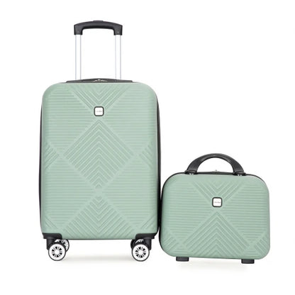 Luggage Sets 2 Piece Suitcase Set ABS Hardside Luggage with Spinner Wheels,Carry On Luggage with TSA Lock(14/20)