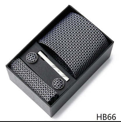 Men's  Tie Pocket Squares Necktie Box Set