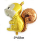Woodland Animals Foil Balloon Set – Fox, Hedgehog, Raccoon, Deer & Bear Forest Theme Party Decor