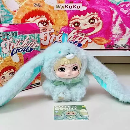 T HOT NEW Trendy Play Blind Box Plush Pendant Wakuku Fox Rabbit Mischief Diary Series Girl Gift Cute Ornament Mystery Box