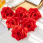 100PC 10CM Wholesale Artificial Flowers for Scrapbook Christmas Home Decor Wedding Garden Rose Arch Fake Silk Head Candy Box