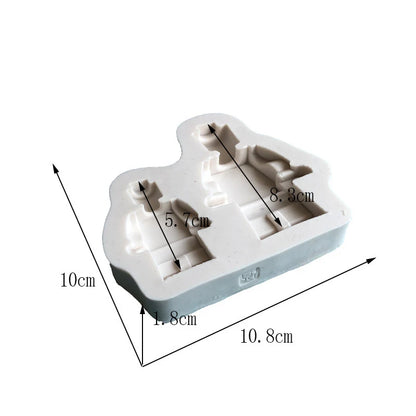 Building Bricks Robots Fondant Silicone Mold For Cake Border Decorating Cupcake Topper DIY Candy Chocolate Crafts Clay Tools
