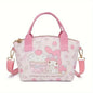 Lovely Sanrio Cinnamoroll Hello Kitty Tote Handbag Stylish Versatile with Adorable Kuromi Mymelody Prints Perfect Shoulder Bag