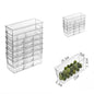 Single Transparent Refrigerator Organizer Bin - Clear Plastic Food Fridge Container with Divider, Freezer or Pantry Storage Box