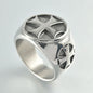 1PC Stainless Steel Vintage Punk Skull Cross Eagle Mens Ring Finger Jewelry Hip Hop Rock Culture Ring Unisex Male Party Ring