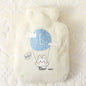 Cute Cartoon Plush Hot Water Bottle: Rabbit and Bear Designs, Velvet, Portable Hand Warmer for Women/Men