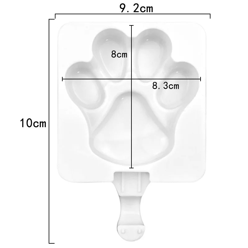 3/4 Cell DIY Silicone Ice Cream Mold Homemade Popsicle Maker Reusable Ice Cube Tray Mousse Dessert Ice Cream Mould Baking Tools