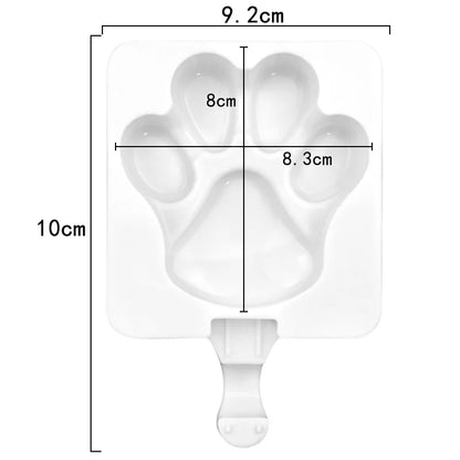 3/4 Cell DIY Silicone Ice Cream Mold Homemade Popsicle Maker Reusable Ice Cube Tray Mousse Dessert Ice Cream Mould Baking Tools
