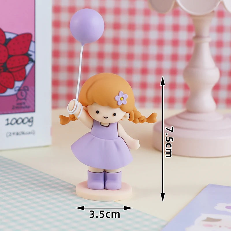 Princess Cake Topper Beautiful Girl with Bow Stars for Happy 1st Birthday Party Cake Decoration Baby Shower Party Supplies