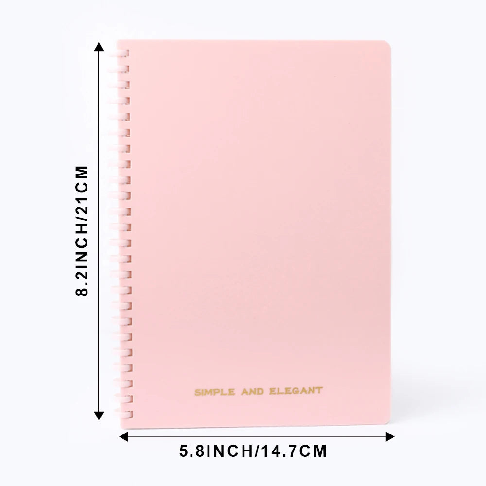 1 Pack Lined Ruled Spiral Paper Notebook 5.8 x 8.2 Inches College