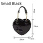 PU Heart Lolita Shoulder Bag – Bowknot Decor Japanese Shell Purse in Two Sizes, Cute Pink Messenger Bag
