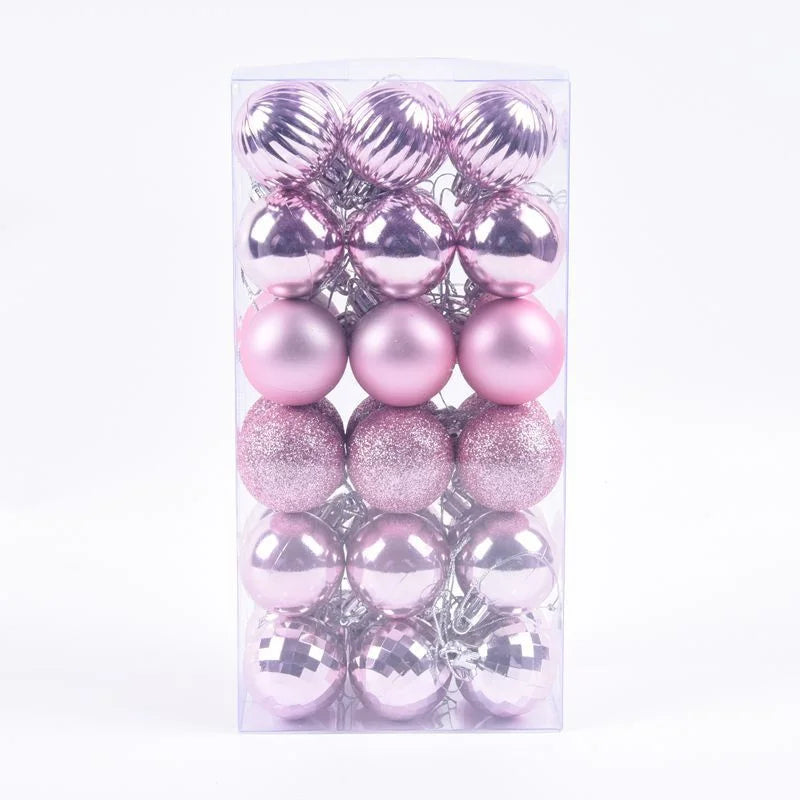 36/24pcs 40mm Merry Christmas Balls Christmas Tree Hanging Ball Ornaments Christmas New Year Party Home Decoration